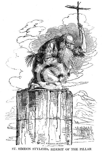 St Simeon Stylites, Hermit of the Pillar, 5th century (1825). Artist: Unknown