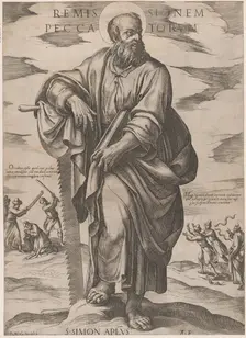 St. Simon, from Christ, Mary, and the Apostles ca. 1590-ca. 1610. Creator: Antonio Tempesta