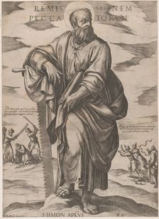 St. Simon, from Christ, Mary, and the Apostles ca. 1590-ca. 1610. Creator: Antonio Tempesta