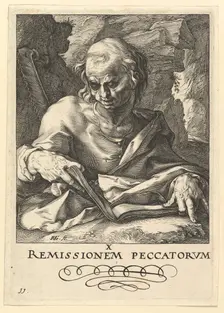 St. Simon, from Christ, the Apostles and St. Paul with the Creed, ca. 1589. Creator: Hendrik Goltzius