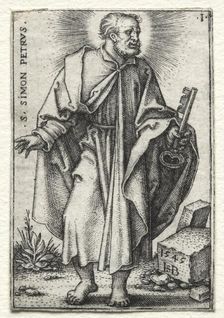 St. Simon Peter, 1545-1546. Creator: Hans Sebald Beham (German, 1500-1550)