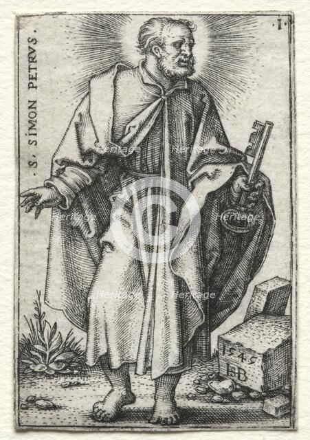 St. Simon Peter, 1545-1546. Creator: Hans Sebald Beham (German, 1500-1550).