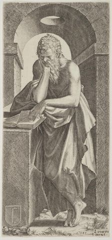 St Simon. Plate 4. From: Christ and the Apostles, 1545. Creator: Lambert Suavius