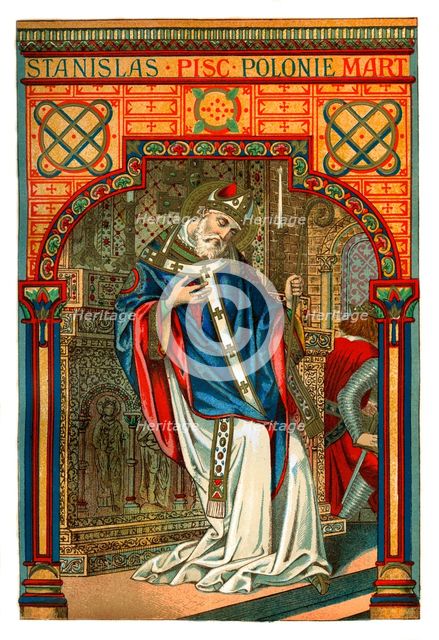 St Stanislas, 11th century Polish bishop and martyr, 1886. Artist: Unknown