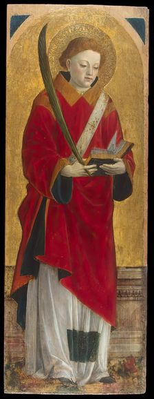 St Stephen (wing of a polyptych), 1450. Creator: Vincenzo Foppa