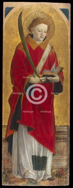 St Stephen (wing of a polyptych), 1450. Creator: Vincenzo Foppa.