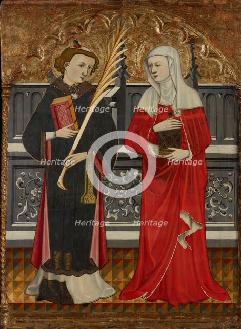 St Stephen and St Mary Magdalene, about 1410. Creator: Pere Vall.