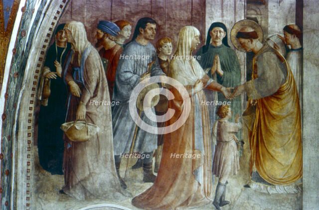 'St Stephen Distributing Alms', mid 15th century. Artist: Fra Angelico
