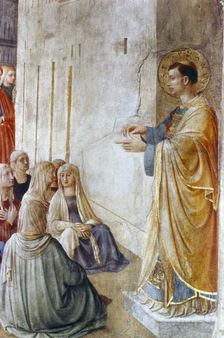 St Stephen Preaching (detail), mid 15th century. Artist: Fra Angelico