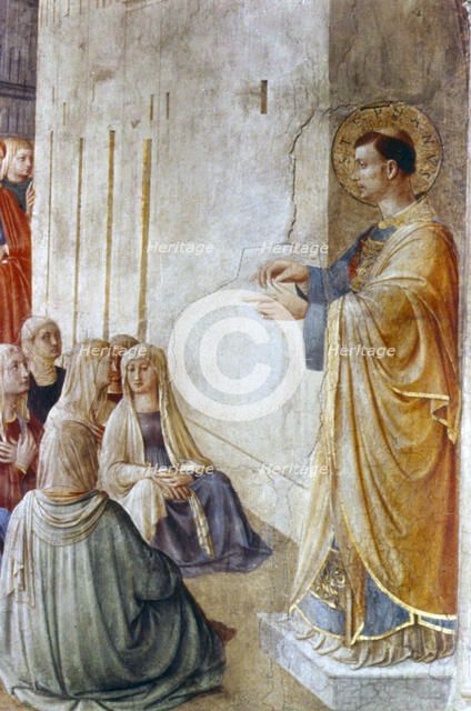 'St Stephen Preaching' (detail), mid 15th century. Artist: Fra Angelico