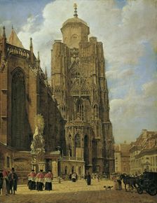 St. Stephen's Cathedral in Vienna, 1850. Creator: Jakob Alt