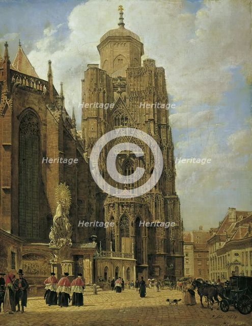 St. Stephen's Cathedral in Vienna, 1850. Creator: Jakob Alt.