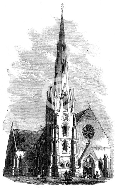 St. Stephen's Church, Albert-Square, Clapham, 1861. Creator: Unknown.