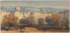 St. Stephen's Gate, Jerusalem, c. 1860. Creator: Richard Principal Leitch (British, 1844-1865)