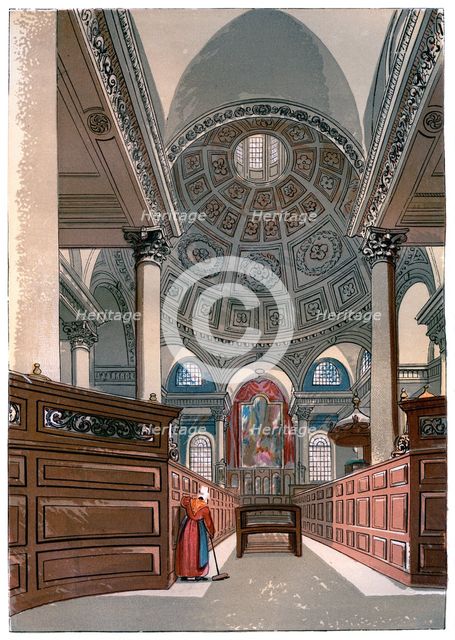 St Stephen's, Walbrook, c1850. Artist: Unknown