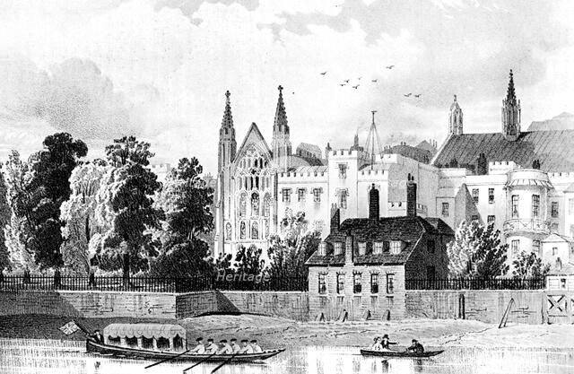 St Stephen's Chapel and the Speaker's House, Westminster, London, 1834 (c1905). Artist: Unknown