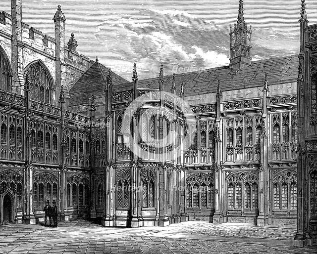 St Stephen's Cloisters, Westminster Hall, London, 1900. Artist: Unknown