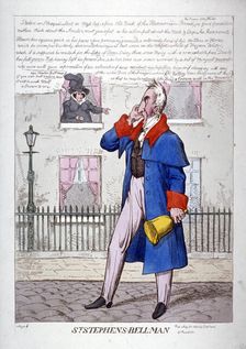 St Stephen's Bell Man 1820. Artist: Anon