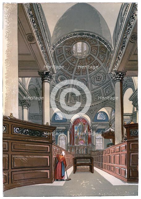 St Stephen's, Walbrook, c1850. Artist: Unknown