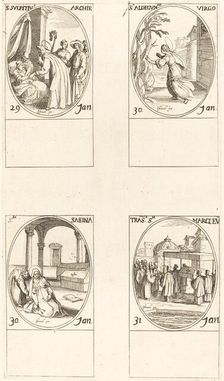 St. Sulpicius; St. Aldegondes; St. Sabina; The Calling of St. Mark. Creator: Jacques Callot
