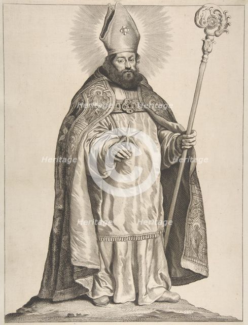 St. Swithbert, 1650. Creator: Cornelis de Visscher.