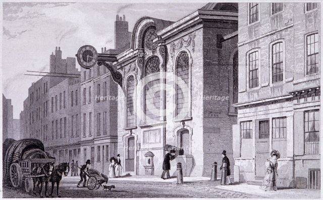 St Swithin London Stone, London, 1831. Artist: James Tingle