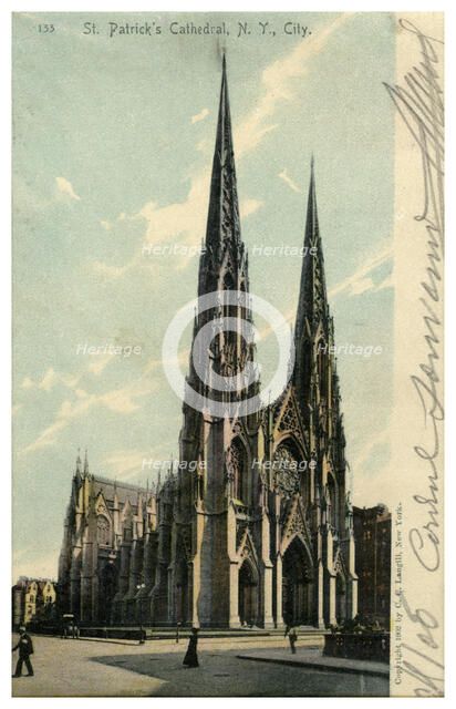St Patrick's Cathedral, New York City, New York, USA, 1902. Artist: Unknown