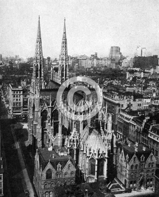 St Patrick's Cathedral, New York City, USA, c1930s. Artist: Ewing Galloway