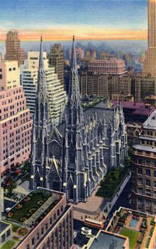 St Patrick's Cathedral, New York City, New York, USA, 1951