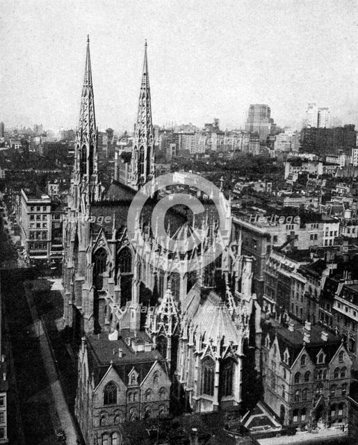 St Patrick's Cathedral, New York City, USA, c1930s. Artist: Ewing Galloway