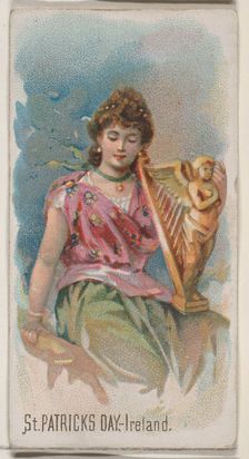 St. Patrick's Day, Ireland, from the Holidays series (N80) for Duke brand cigarettes, 1890., 1890. Creator: George S. Harris & Sons