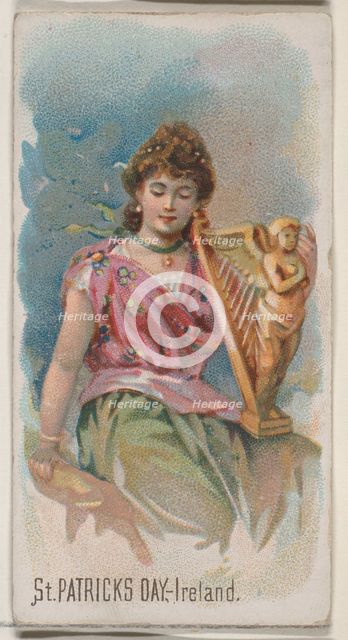 St. Patrick's Day, Ireland, from the Holidays series (N80) for Duke brand cigarettes, 1890., 1890. Creator: George S. Harris & Sons.