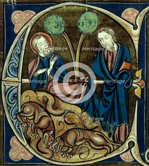 St Patrick sleeping, 13th century. Creator: Unknown.