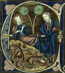 St Patrick sleeping, 13th century. Creator: Unknown