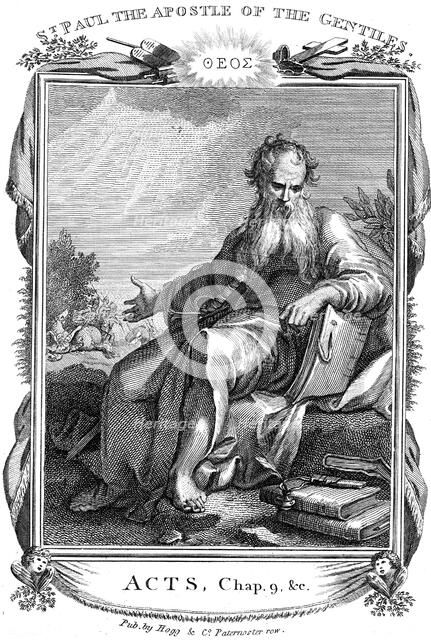 St Paul the Apostle who took the Christian message to the Gentiles, 19th century. Artist: Unknown