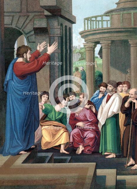 St Paul the Apostle preaching to the Athenians, c1860. Artist: Unknown