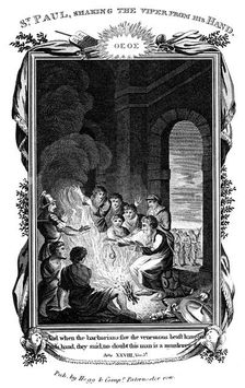 St Paul the Apostle shaking the viper from his hand, c1808