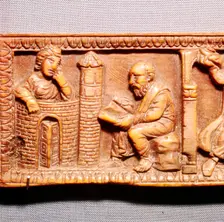 St Paul Conversing with Thecla, Ivory Panel from Casket Rome, late 4th century
