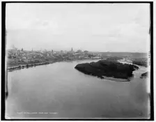 St. Paul, Minn. from high viaduct, between 1880 and 1899. Creator: Unknown