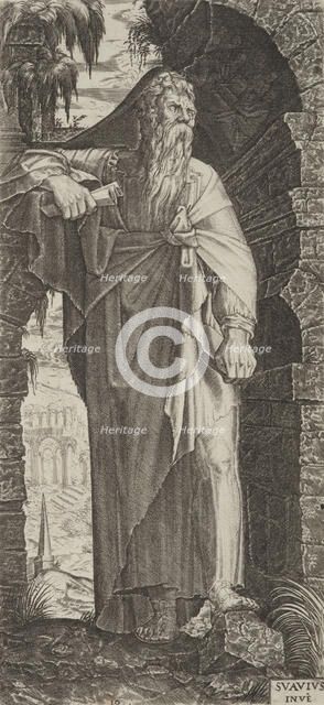 St Paul. Plate 10. From: Christ and the Apostles, 1545. Creator: Lambert Suavius.