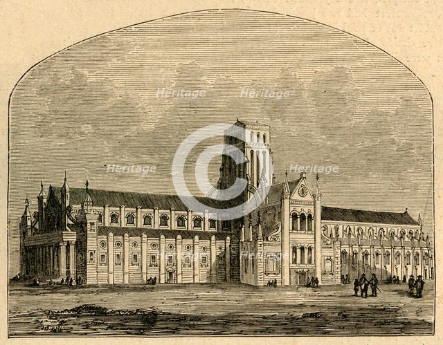 'St. Paul's after the Fall of the Spire, from a view by Hollar', (1897).  Creator: Unknown.