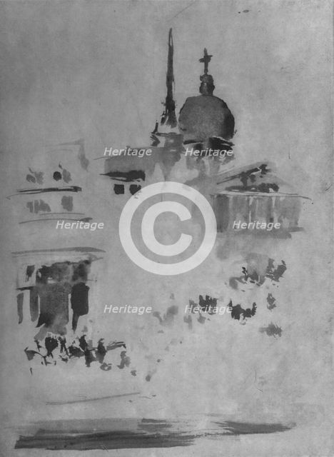 'St. Paul's', c1884, (1904). Artist: James Abbott McNeill Whistler.