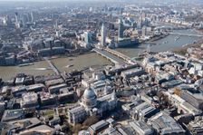 St Paul's Cathedral and view towards the South Bank, London, 2018. Creator: Historic England Staff Photographer