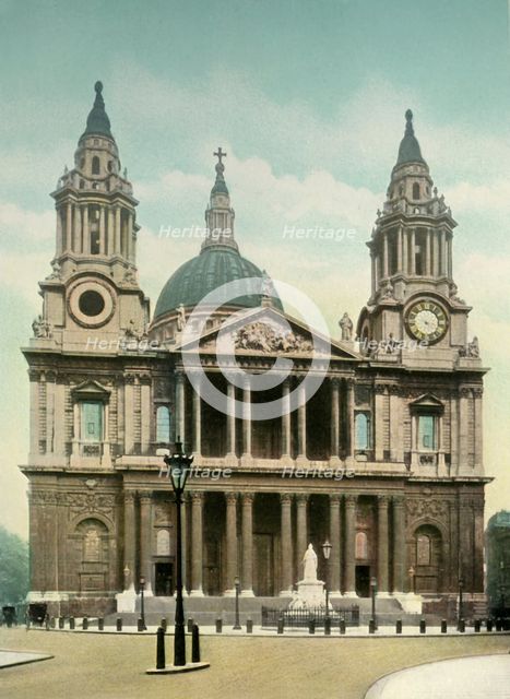 'St. Paul's Cathedral', c1900s.  Creator: Eyre & Spottiswoode.