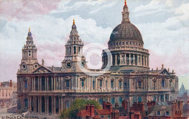 'St. Paul's Cathedral', c1910. Artist: Unknown.