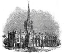 St. Paul's Cathedral, Calcutta, 1845. Creator: Josiah Wood Whymper