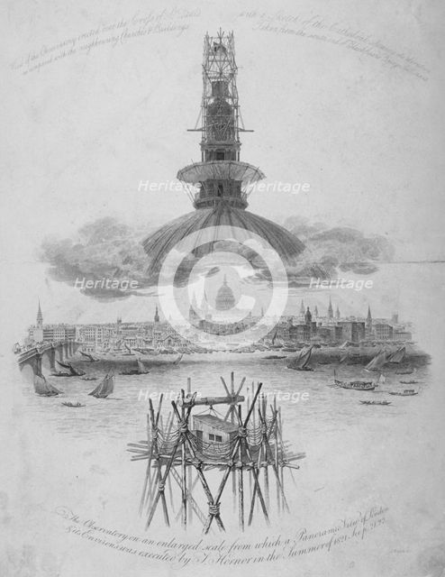St Paul's Cathedral, City of London, 1822. Artist: Samuel Rawle