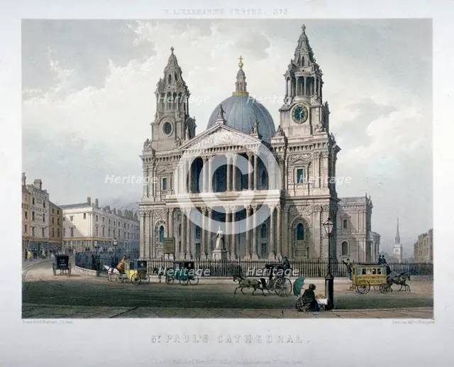 St Paul's Cathedral, City of London, 1851. Artist: Thomas Picken
