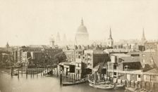 St Paul's Cathedral from Southwark Bridge, City of London, 1855-1859. Artist: Alfred Rosling