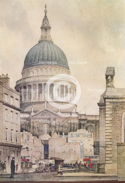 "St. Paul's Cathedral from the North", by Cyril A. Farey, F.R.I.B.A., 1943.  Creator: Cyril Arthur Farey.